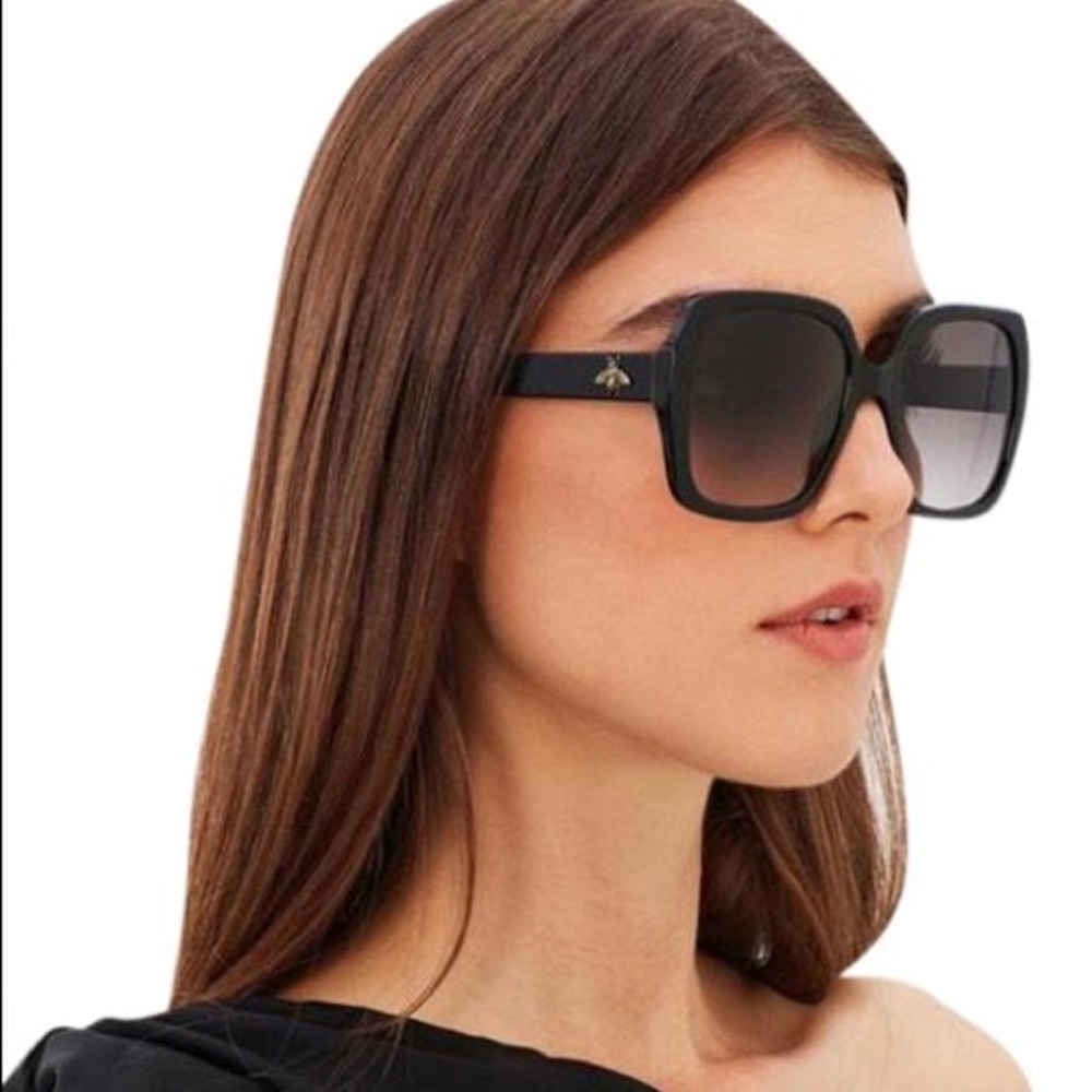 New - Gucci GG0096S 001 Oversized Square Sunglasses
